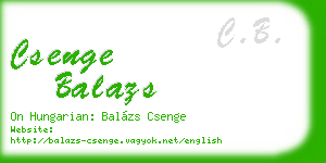 csenge balazs business card