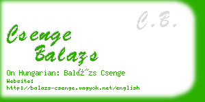 csenge balazs business card